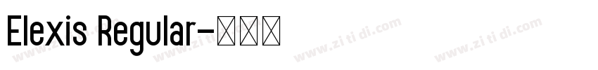 Elexis Regular字体转换 Elexis Regular字体转换